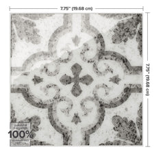 dimensions peel and stick backsplash tile Vintage grey Smart Tiles