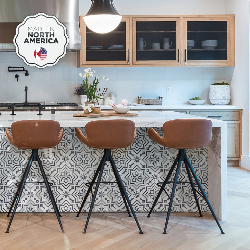 Vintage cream and gray peel and stick backsplash tile smart tiles for kitchen, bathroom, vr and fireplace